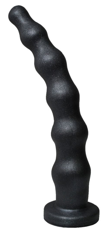 Чёрная насадка BALLS 3 - 22 см. купить в секс шопе