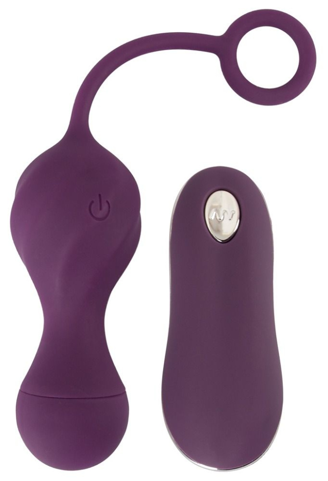 Фиолетовые вагинальные виброшарики Remote Controlled Love Balls купить в секс шопе