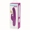 Фиолетовый перезаряжаемый вибратор Rabbit Slimline Curve Rechargeable - 24 см. купить в секс шопе