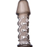 Дымчатая закрытая насадка на пенис ToyFa XLover - 11,5 см. купить в секс шопе