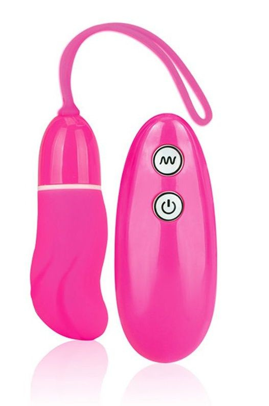 Розовый силиконовый стимулятор для G-точки с пультом ДУ купить в секс шопе