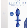 Синяя анальная пробка Chrystalino Rocker - 11,8 см. купить в секс шопе