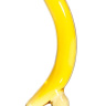 Жёлтый стимулятор-банан из стекла - 16,5 см. купить в секс шопе