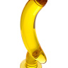 Жёлтый стимулятор-банан из стекла - 16,5 см. купить в секс шопе