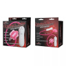 Розовая клиторальная помпа-бабочка с 7 функциями вибрации купить в секс шопе
