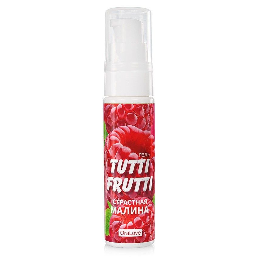 Гель-смазка Tutti-frutti с малиновым вкусом - 30 гр. купить в секс шопе