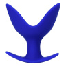 Синяя силиконовая расширяющая анальная втулка Bloom - 9,5 см. купить в секс шопе