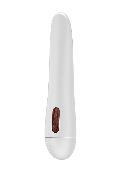 Гладкий белый вибростимулятор Hada - 16,8 см. купить в секс шопе