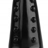 Черная анальная втулка с шипиками - 21 см.  купить в секс шопе