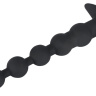 Черная анальная цепочка с вибрацией - 21 см. купить в секс шопе