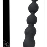 Черная анальная цепочка с вибрацией - 21 см. купить в секс шопе