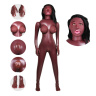 Темнокожая надувная секс-кукла с вибрацией Лионелла купить в секс шопе