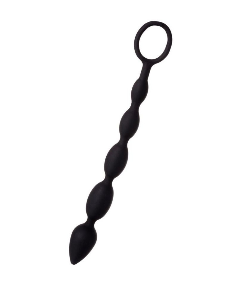 Черная анальная цепочка A-toys - 27,6 см. купить в секс шопе
