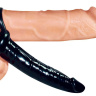 Насадка-фаллоимитатор с двумя кольцами для крепления - 16 см. купить в секс шопе