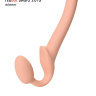 Телесный безремневой страпон Silicone Bendable Strap-On S купить в секс шопе