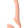 Телесный безремневой страпон Silicone Bendable Strap-On S купить в секс шопе