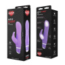 Фиолетовый вибратор со стимуляцией клитора - 21 см. купить в секс шопе