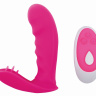 Малиновый клиторально-вагинальный стимулятор Strapless Strap-on - 11,9 см. купить в секс шопе
