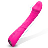 Ярко-розовый гибкий вибратор-реалистик - 21,3 см. купить в секс шопе