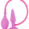 Розовая анальная пробка с расширением Inflatable Butt Plug Small - 10 см. купить в секс шопе