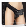 Чёрный страпон  Realistic 8 Inch Strap-On - 20 см. купить в секс шопе