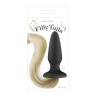Чёрная анальная пробка с хвостом цвета блонд Filly Tails Palomino купить в секс шопе