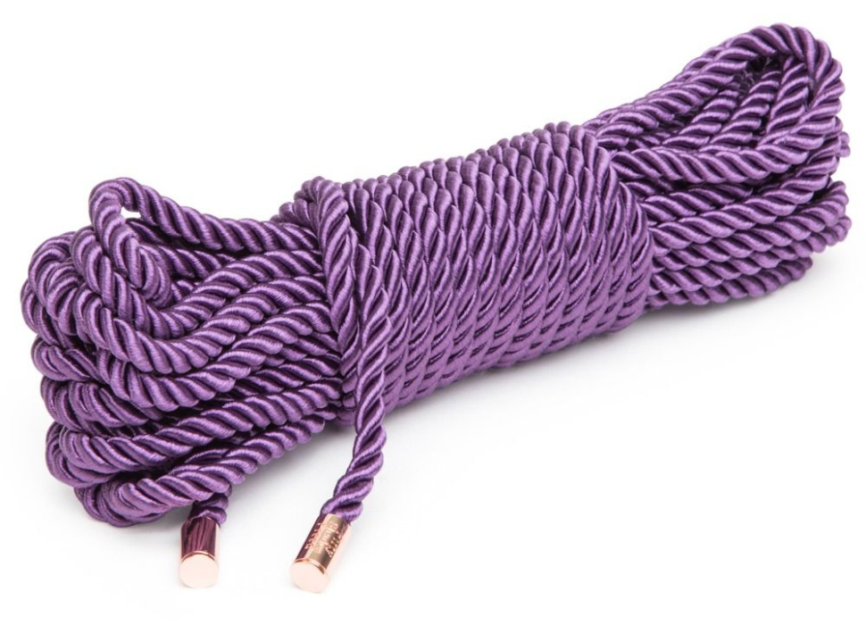 Фиолетовая веревка для связывания Want to Play? 10m Silky Rope - 10 м. купить в секс шопе
