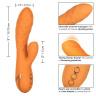 Оранжевый вибромассажер-кролик Newport Beach Babe с пульсирующим воздействием - 21,5 см. купить в секс шопе