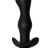 Черная фигурная анальная пробка с вибрацией Passion - 14 см. купить в секс шопе