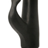 Чёрный вибратор с клиторальным стимулятором Kelsi - 18,5 см. купить в секс шопе