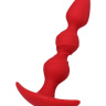 Красная силиконовая анальная втулка Trio - 16 см. купить в секс шопе