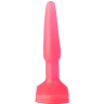 Розовый гелевый плаг на широком основании - 11,5 см. купить в секс шопе