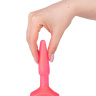 Розовый гелевый плаг на широком основании - 11,5 см. купить в секс шопе