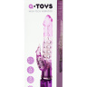 Фиолетовый хай-тек вибратор High-Tech fantasy с бусинами и отростком - 27,2 см. купить в секс шопе