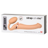 Телесный безремневой вибрострапон Silicone Bendable Strap-On M купить в секс шопе