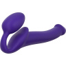Фиолетовый безремневой страпон Silicone Bendable Strap-On - size S купить в секс шопе