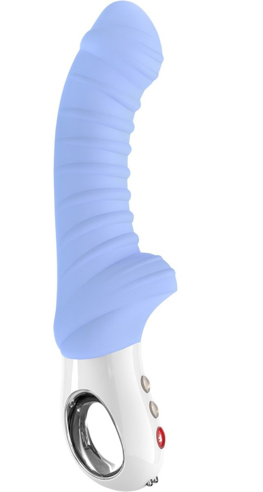 Голубой вибромассажёр G5 Vibe TIGER - 21,7 см. купить в секс шопе