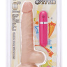 Телесный вибратор-реалистик на присоске G-GIRL STYLE 8INCH VIBRATING DONG - 20,3 см. купить в секс шопе