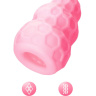 Розовый рельефный мастурбатор Flaff купить в секс шопе