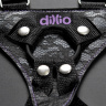 Фиолетовая страпон-система 6  Strap-On Suspender Harness Set - 15,2 см. купить в секс шопе