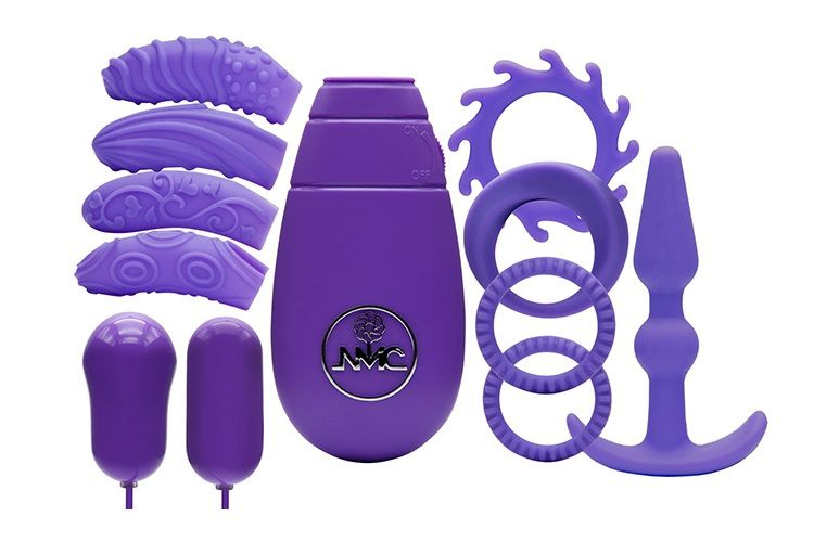 Фиолетовый вибронабор FLIRTY KIT SET купить в секс шопе