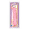 Розовый прозрачный гелевый фаллоимитатор Сristal Jellies - 20 см. купить в секс шопе