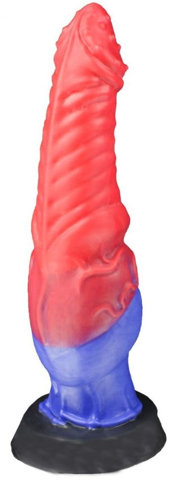 Красно-синий фаллоимитатор  Гиппогриф large  - 27 см. купить в секс шопе
