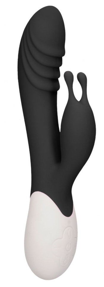 Черный вибратор-кролик G Ignite с функцией нагрева - 20,8 см. купить в секс шопе
