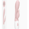 Розовый вибратор Juicy Rabbit со стимулятором клитора - 19,5 см. купить в секс шопе