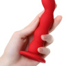 Красный силиконовый анальный фаллоимитатор Favorite - 13 см. купить в секс шопе