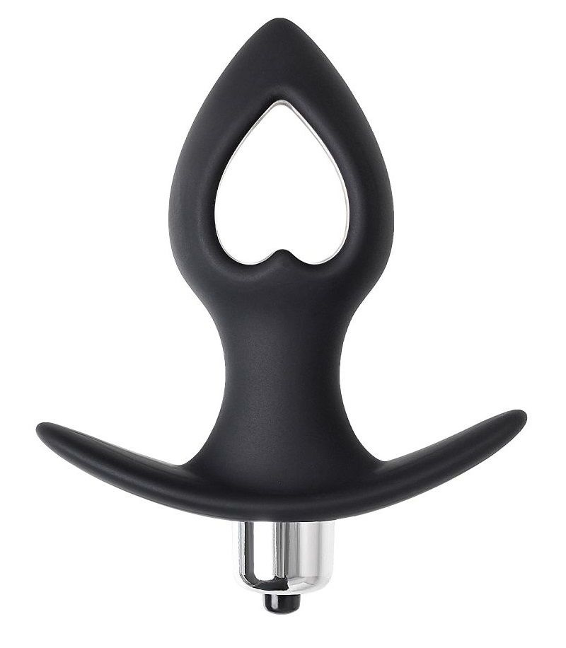 Черная анальная вибровтулка Cordis S - 10,5 см. купить в секс шопе