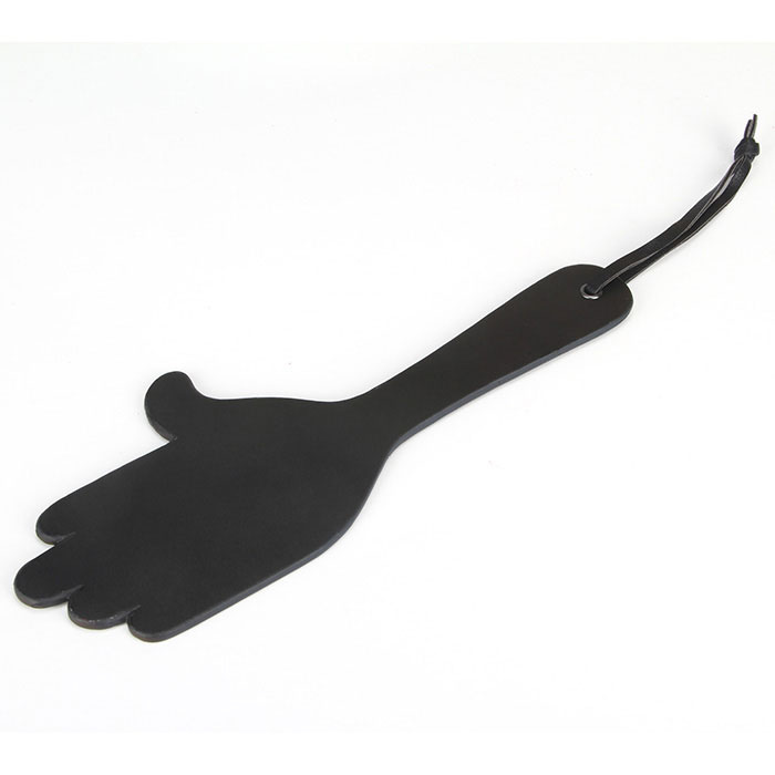 Черная шлепалка в виде руки Give Me Five Paddle - 34 см. купить в секс шопе