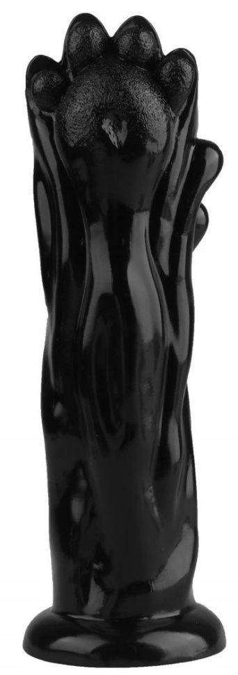 Черная фантазийная анальная втулка-лапа - 25,5 см. купить в секс шопе