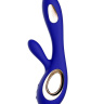 Синий вибратор-кролик Lelo Soraya Wave - 21,8 см. купить в секс шопе